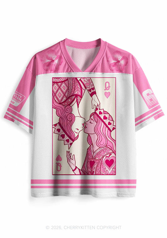 Two Pink Queens Kissing Pride Y2K Sport Jersey Shirts Cherrykitten
