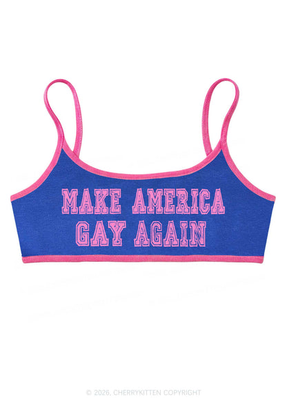 Make America Gay Again Y2K Super Crop Cami Cherrykitten