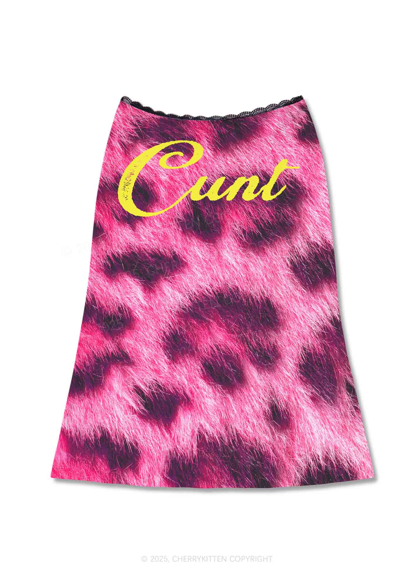 Pink Leopard Cxxt Y2K Print Midi Skirt Cherrykitten