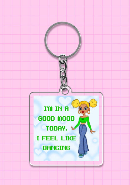 I'm In Good Mood 1Pc Y2K Keychain Cherrykitten