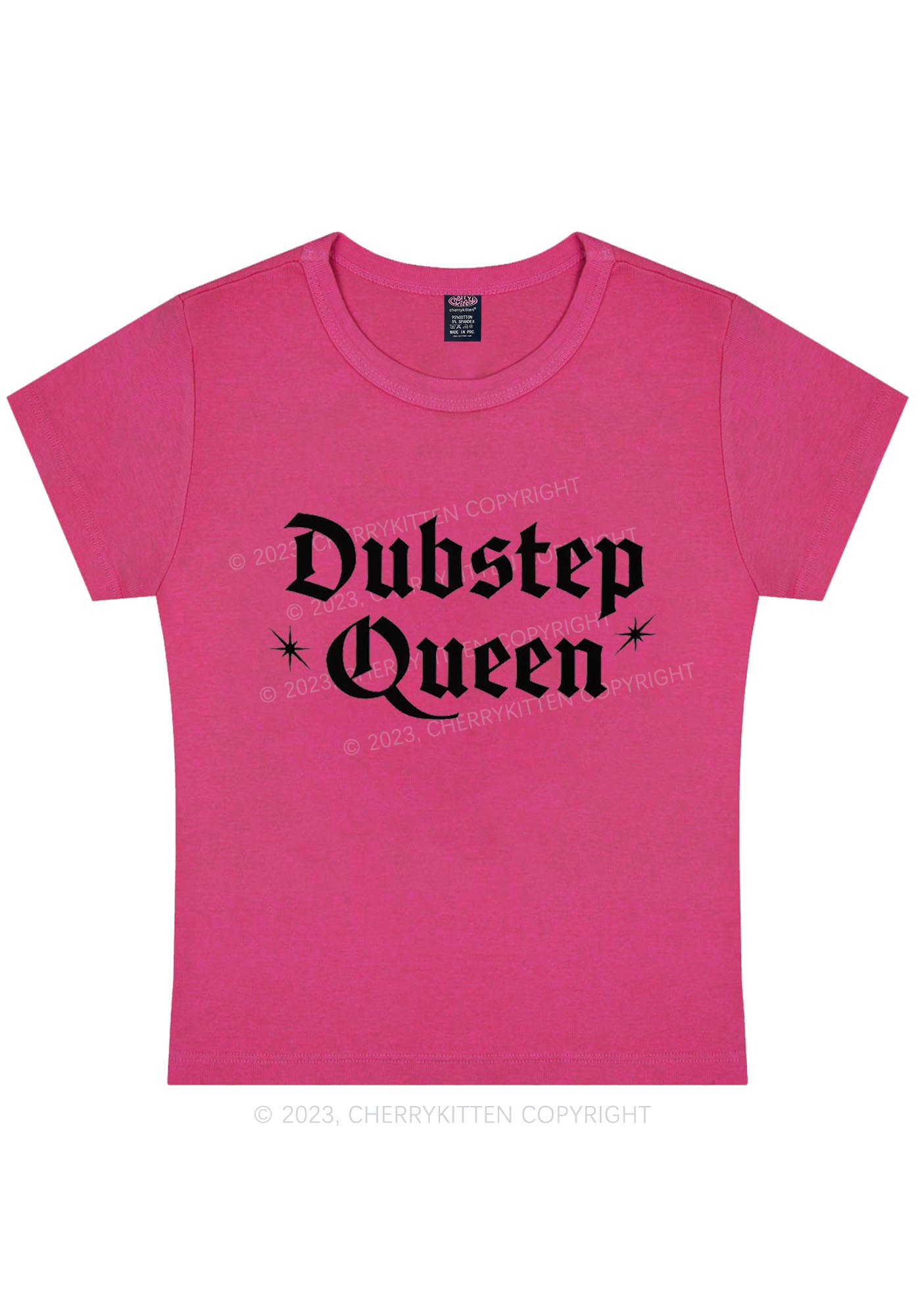 Dubstep Queen Y2K Baby Tee Cherrykitten