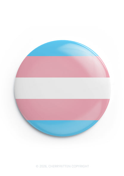 Trans Flag Pride 1Pc Y2K Pin Badge Cherrykitten