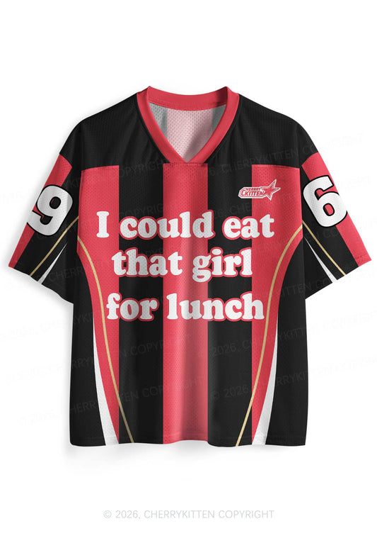 Eat That Girl For Lunch Pride Y2K Sport Jersey Shirts Cherrykitten