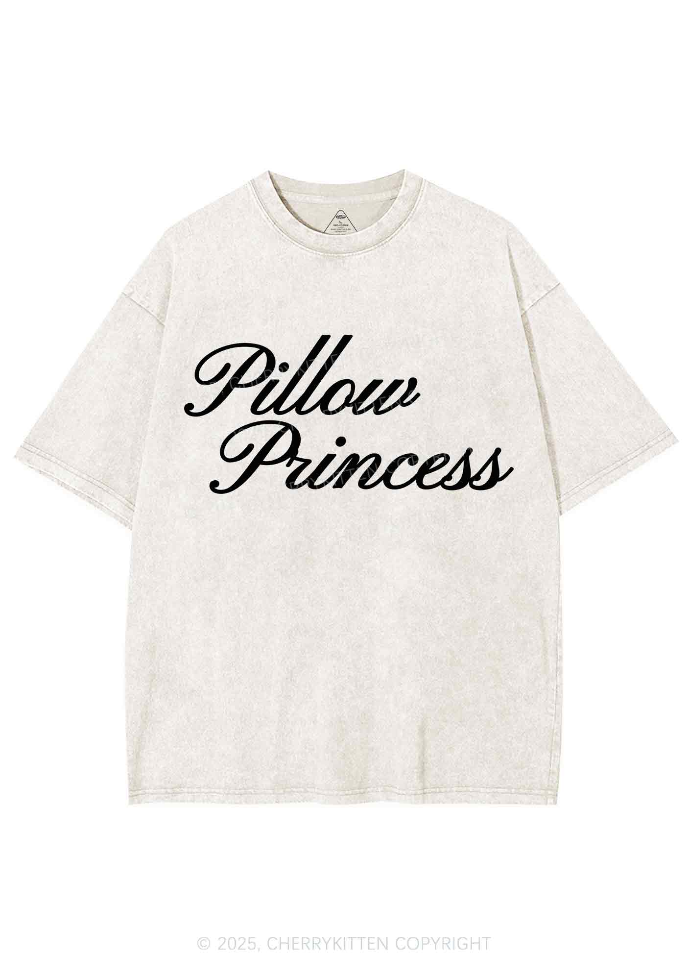 Pillow Princess Y2K Shirts Washed Tee Cherrykitten