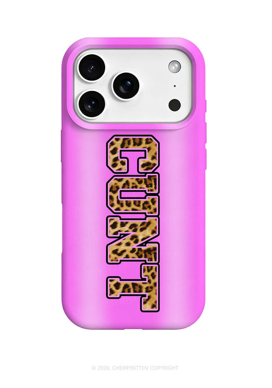 Leopard Cxxt On Pink Y2K Phone Case Cherrykitten