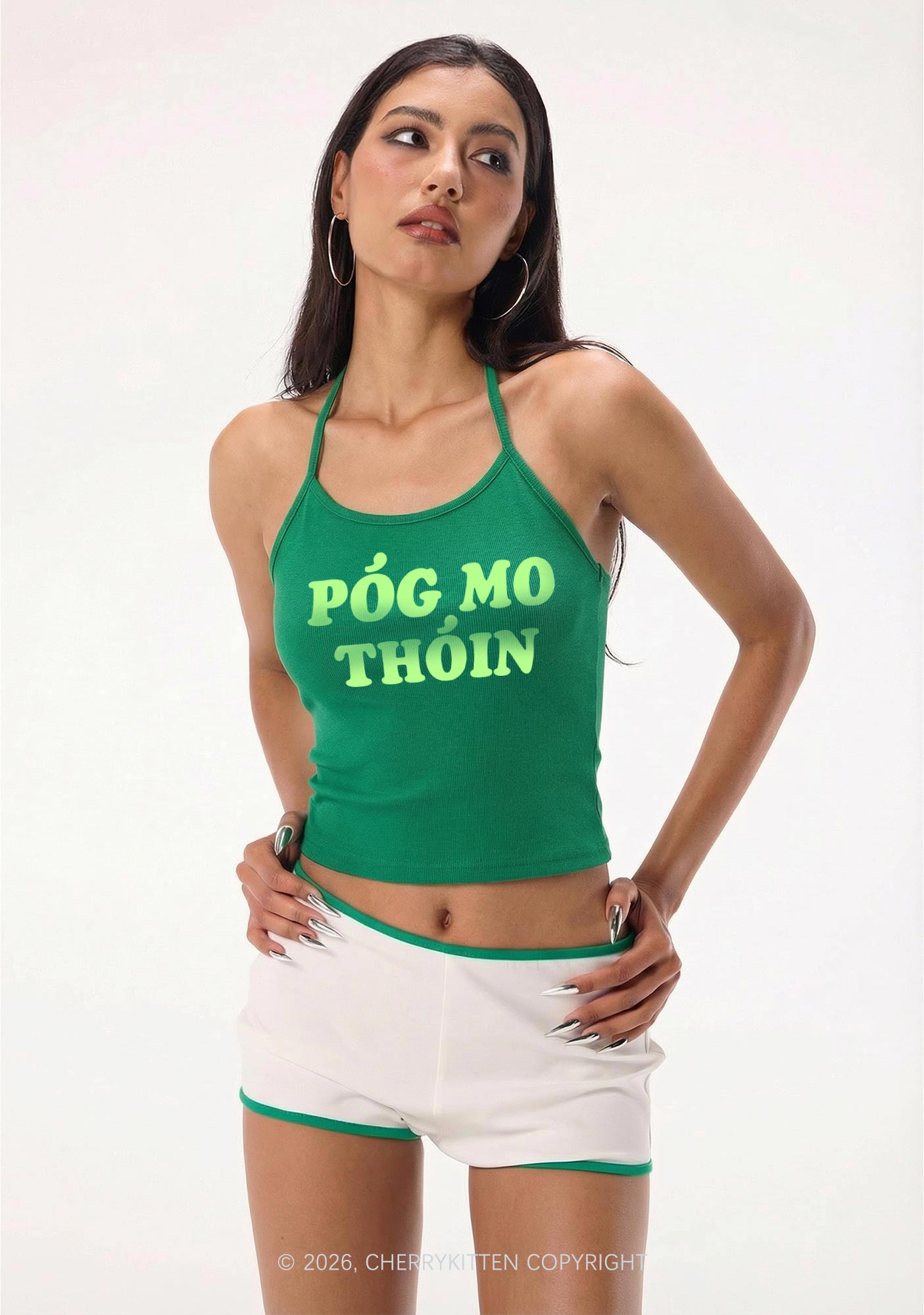 Pog Mo Thoin St Patricks Y2K Halter Neck Cami Cherrykitten
