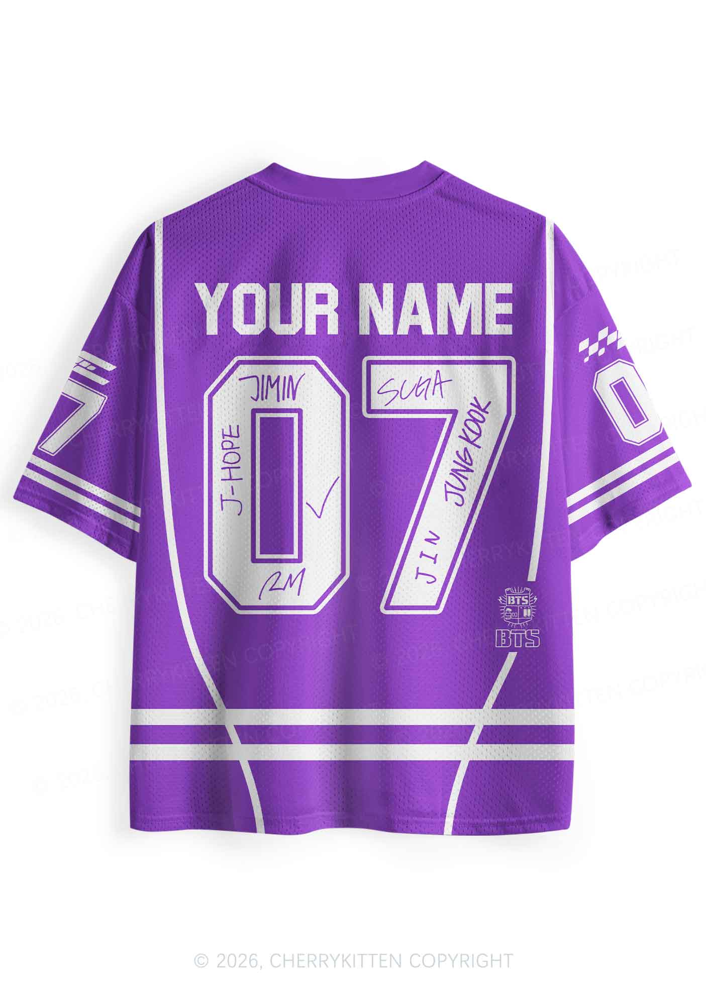 Custom Purple Korean Boys Y2K Sport Jersey Shirts Cherrykitten