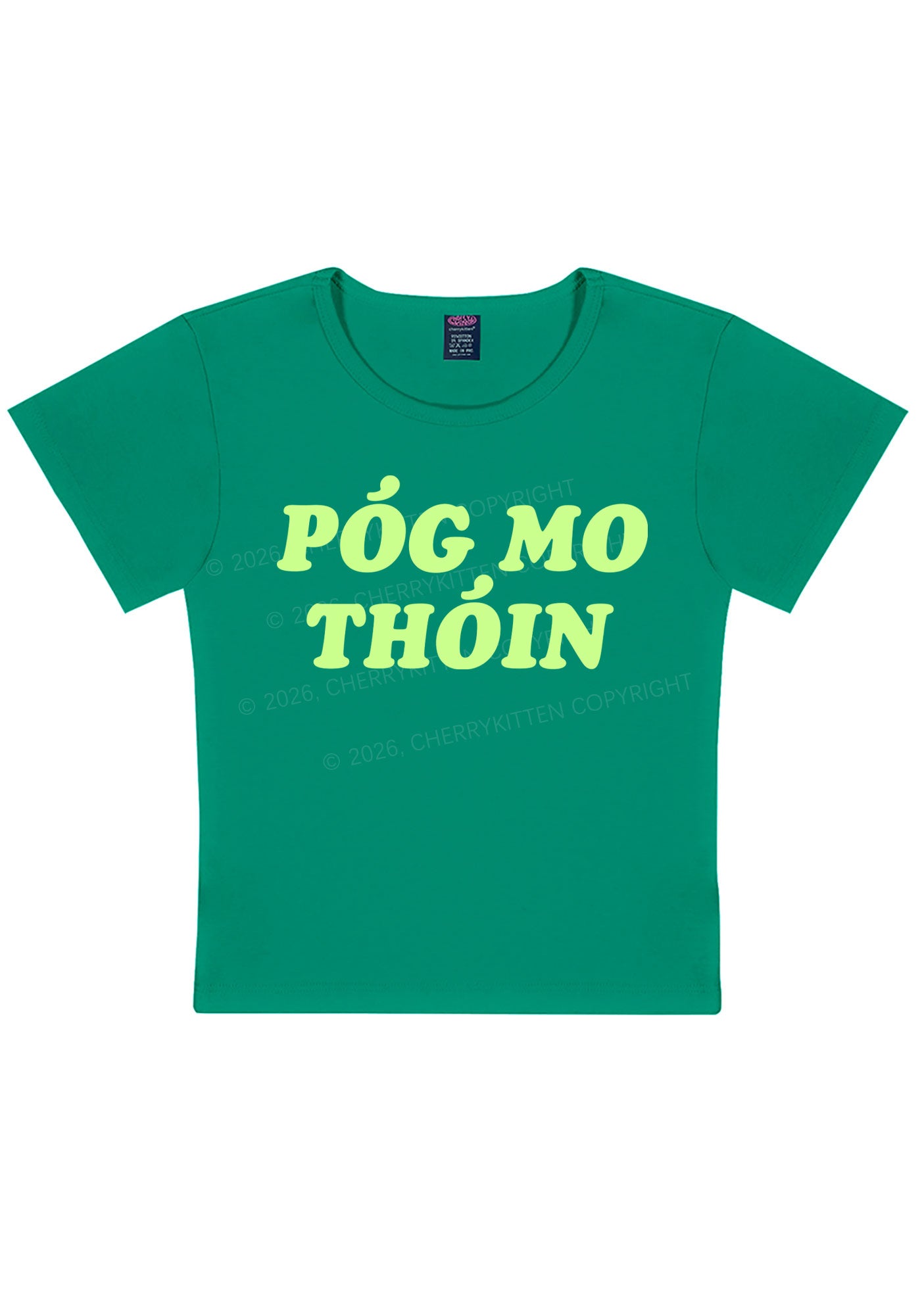 Pog Mo Thoin St Patricks Y2K Baby Tee Cherrykitten