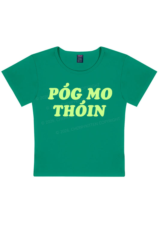 Pog Mo Thoin St Patricks Y2K Baby Tee Cherrykitten