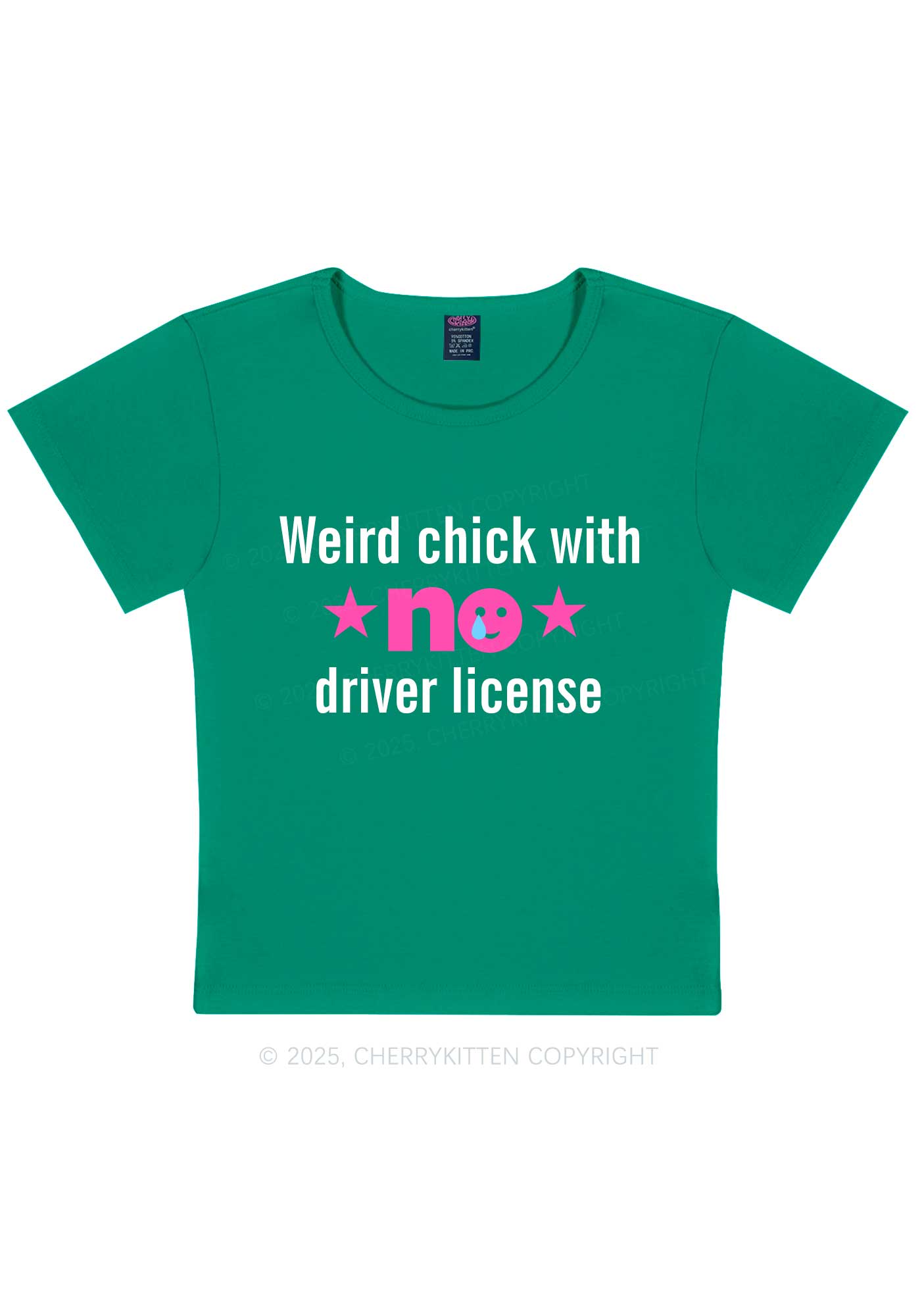 Weird Chick Y2K Baby Tee Cherrykitten