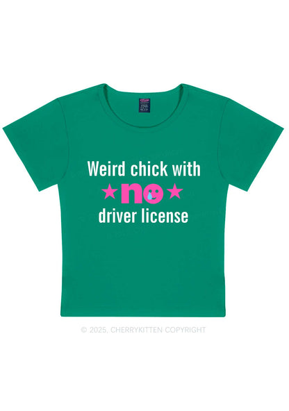 Weird Chick Y2K Baby Tee Cherrykitten