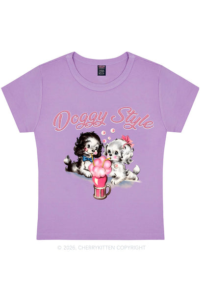 Doggy Style Y2K Baby Tee Cherrykitten