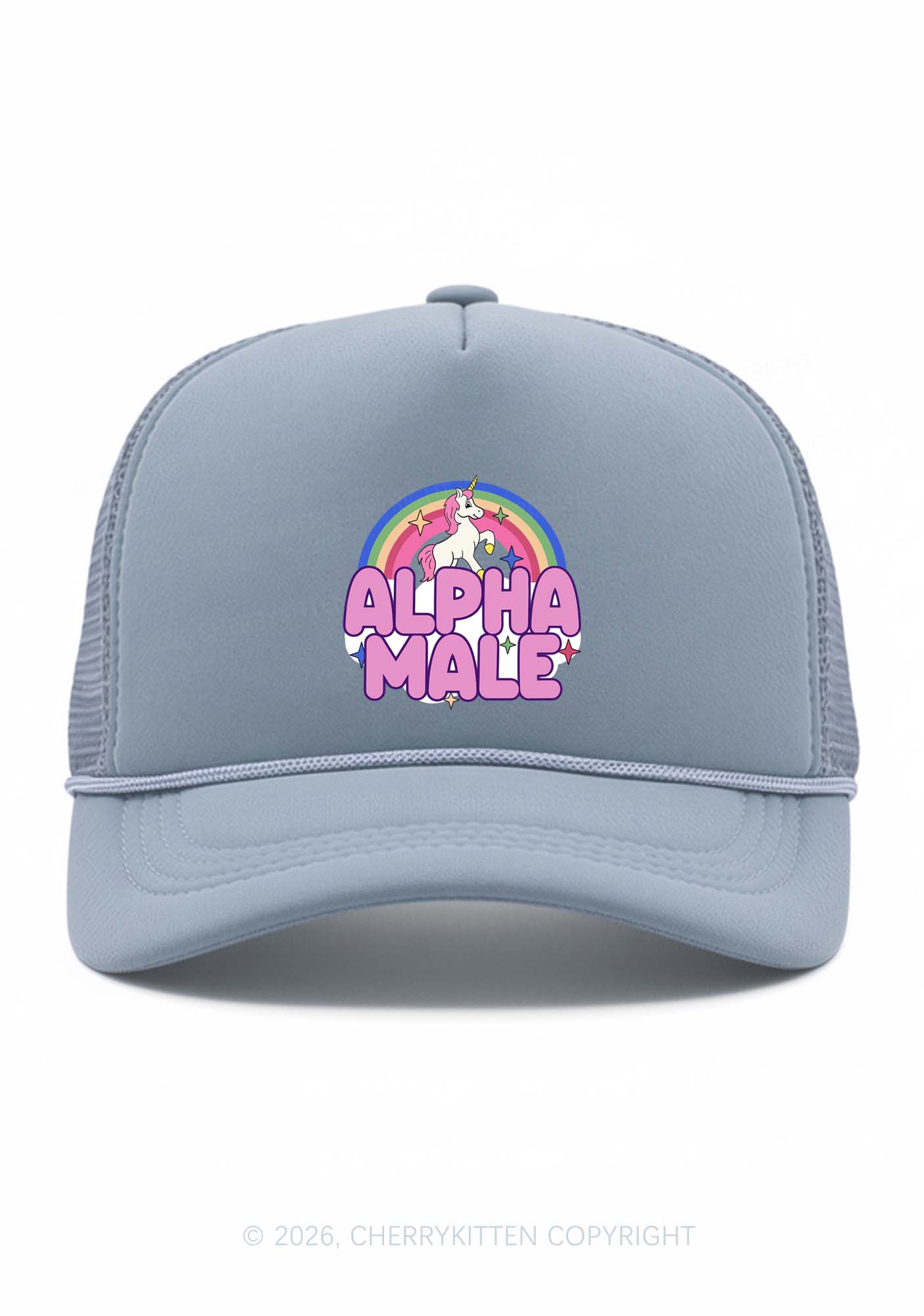Rainbow Unicorn Alpha Male Pride Y2K Trucker Hat Cherrykitten