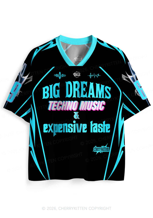 Big Dreams Techno Music Y2K Sport Jersey Shirts Cherrykitten