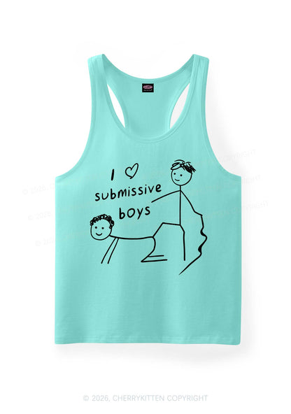 I Love S Gay Boys Pride Y2K Men Racerback Tank Top Cherrykitten