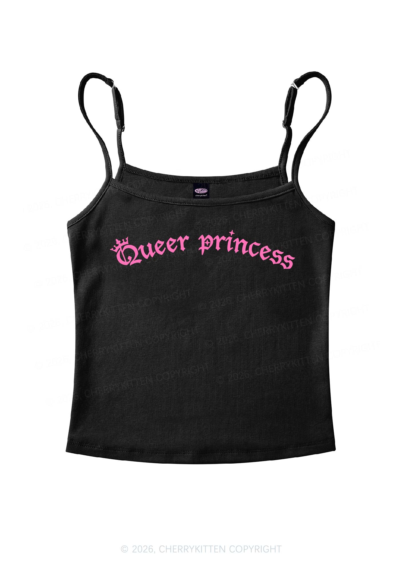 Queer Princess Pride Y2K Spaghetti Strap Cami Cherrykitten