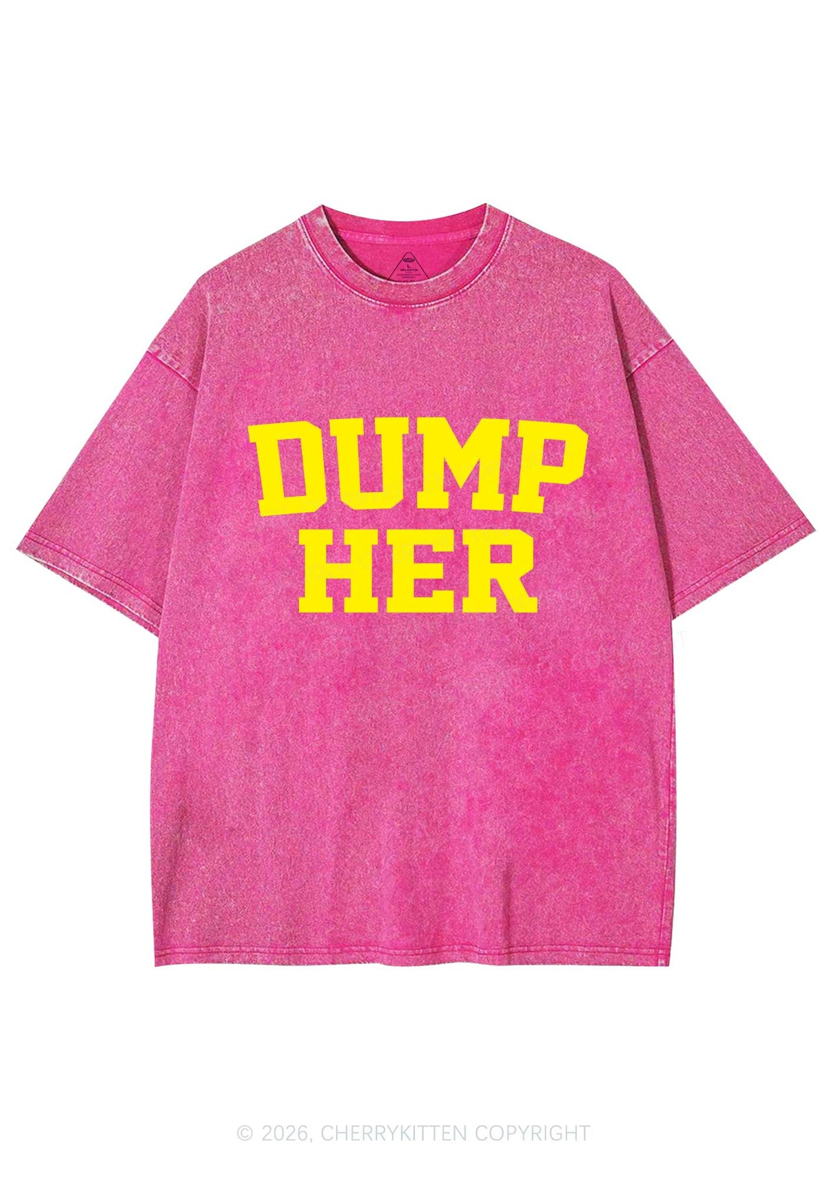 Dump Her Y2K Shirts Washed Tee Cherrykitten
