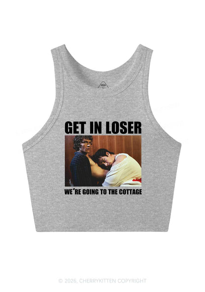 We Are Going To Cottage HR Y2K Crop Tank Top Cherrykitten