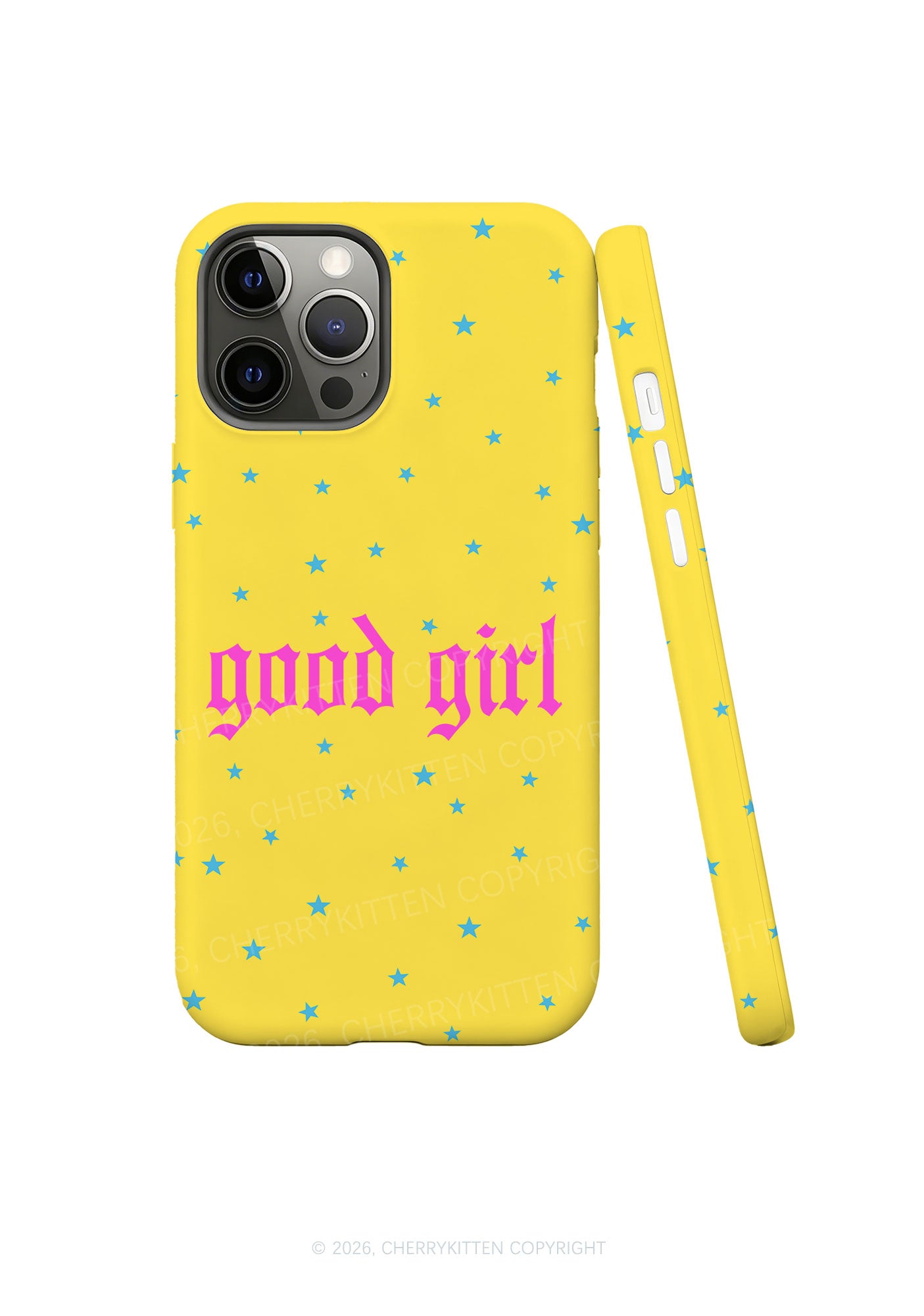 Yellow Good Girl Y2K Phone Case Cherrykitten