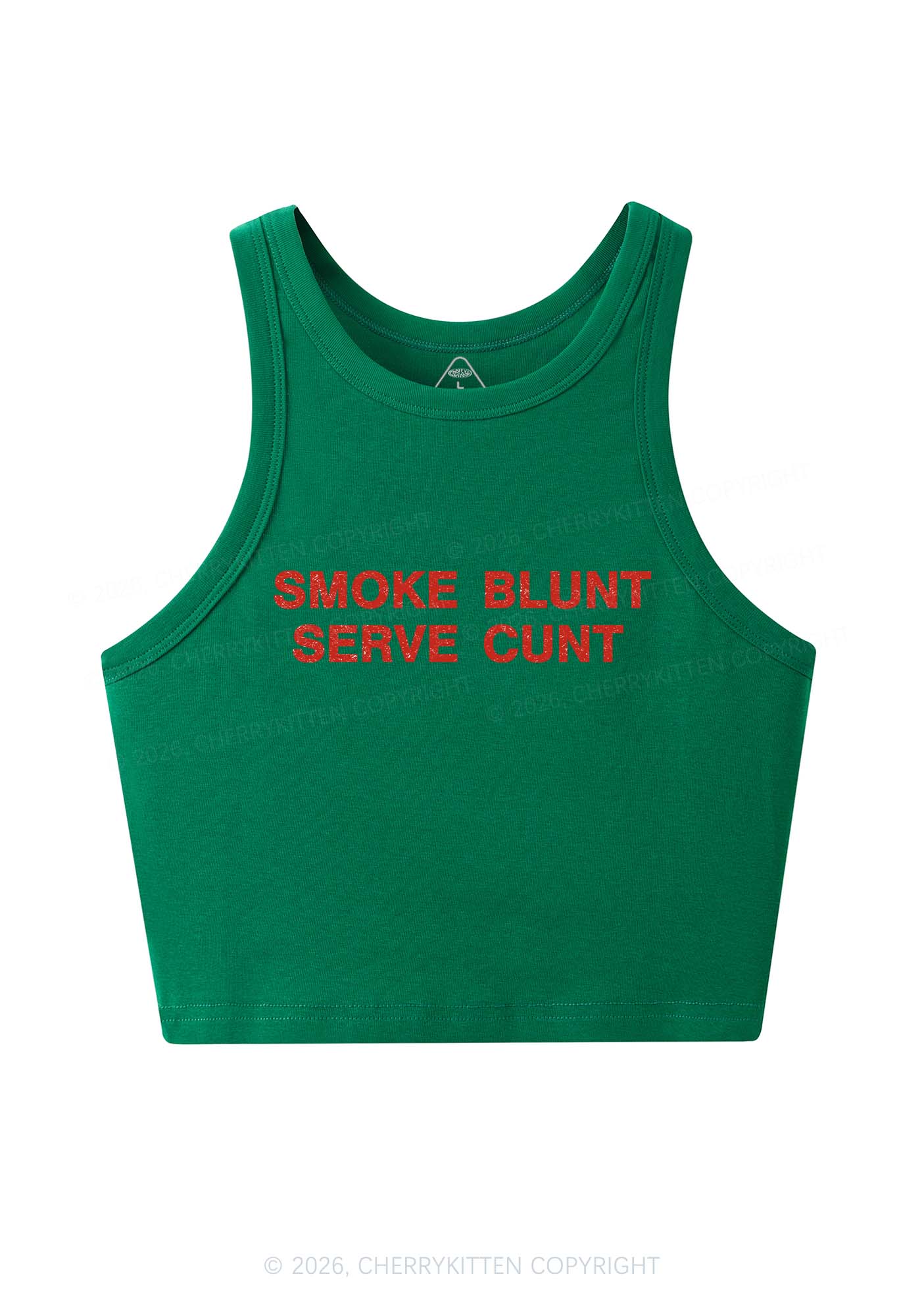 Smoke Blunt Y2K Crop Tank Top Cherrykitten