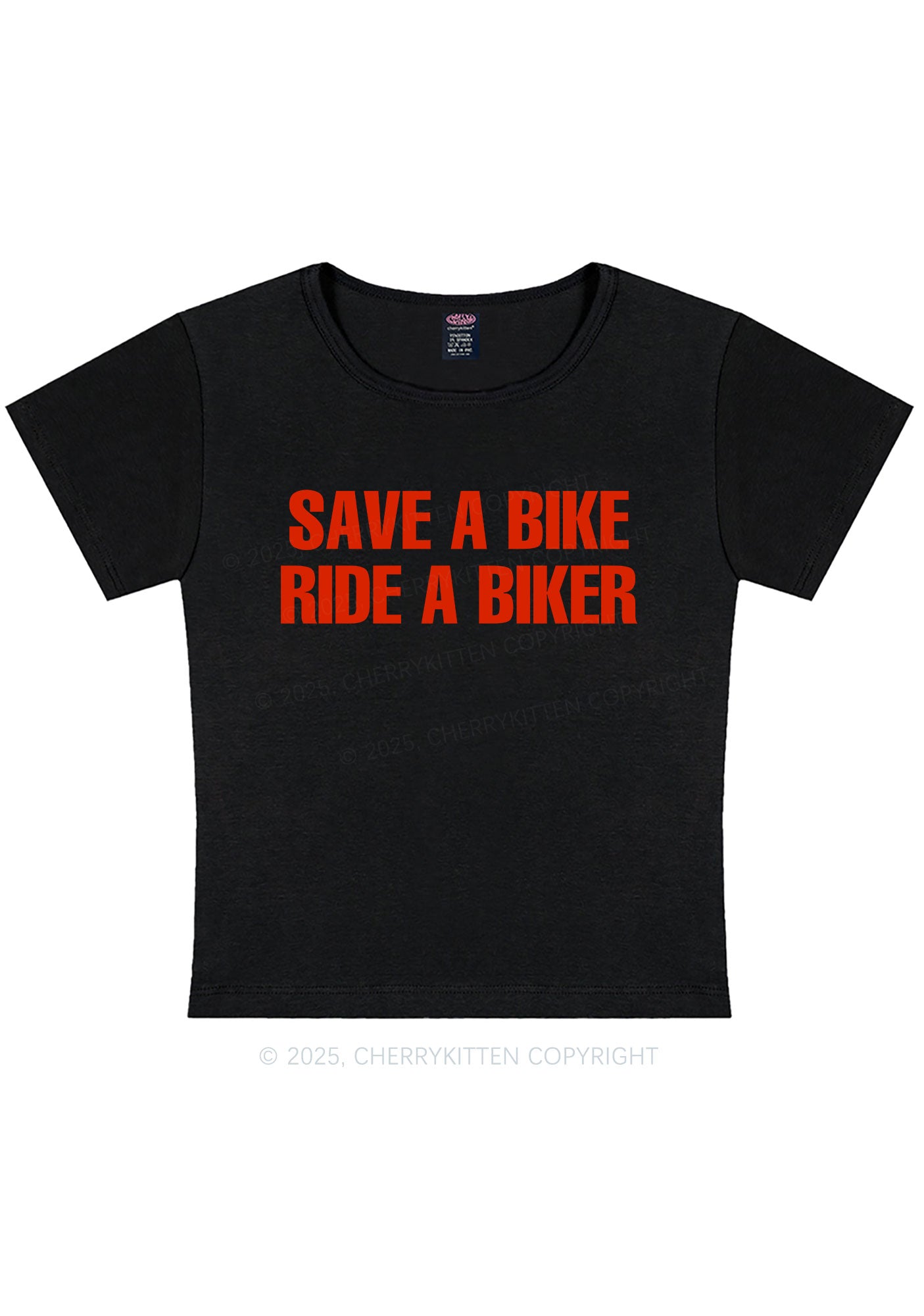 Curvy Save Bike Ride Biker Y2K Baby Tee Cherrykitten