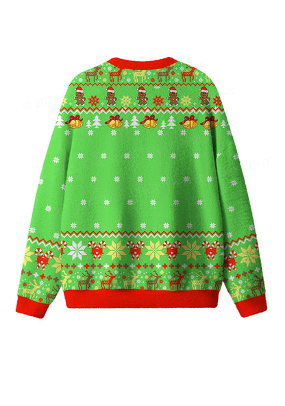Yoga Girl Y2K Christmas Knit Sweatshirt Cherrykitten