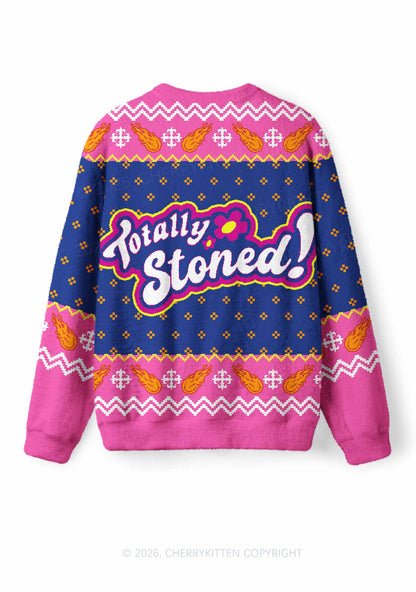 Totally Stoned Y2K Christmas Knit Sweatshirt Cherrykitten