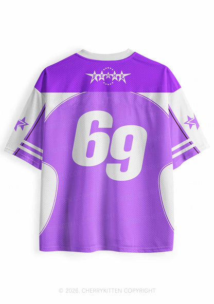 Purple Femme Pride Y2K Sport Jersey Shirts Cherrykitten