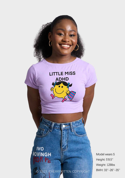 Little Miss ADHD Y2K Baby Tee Cherrykitten