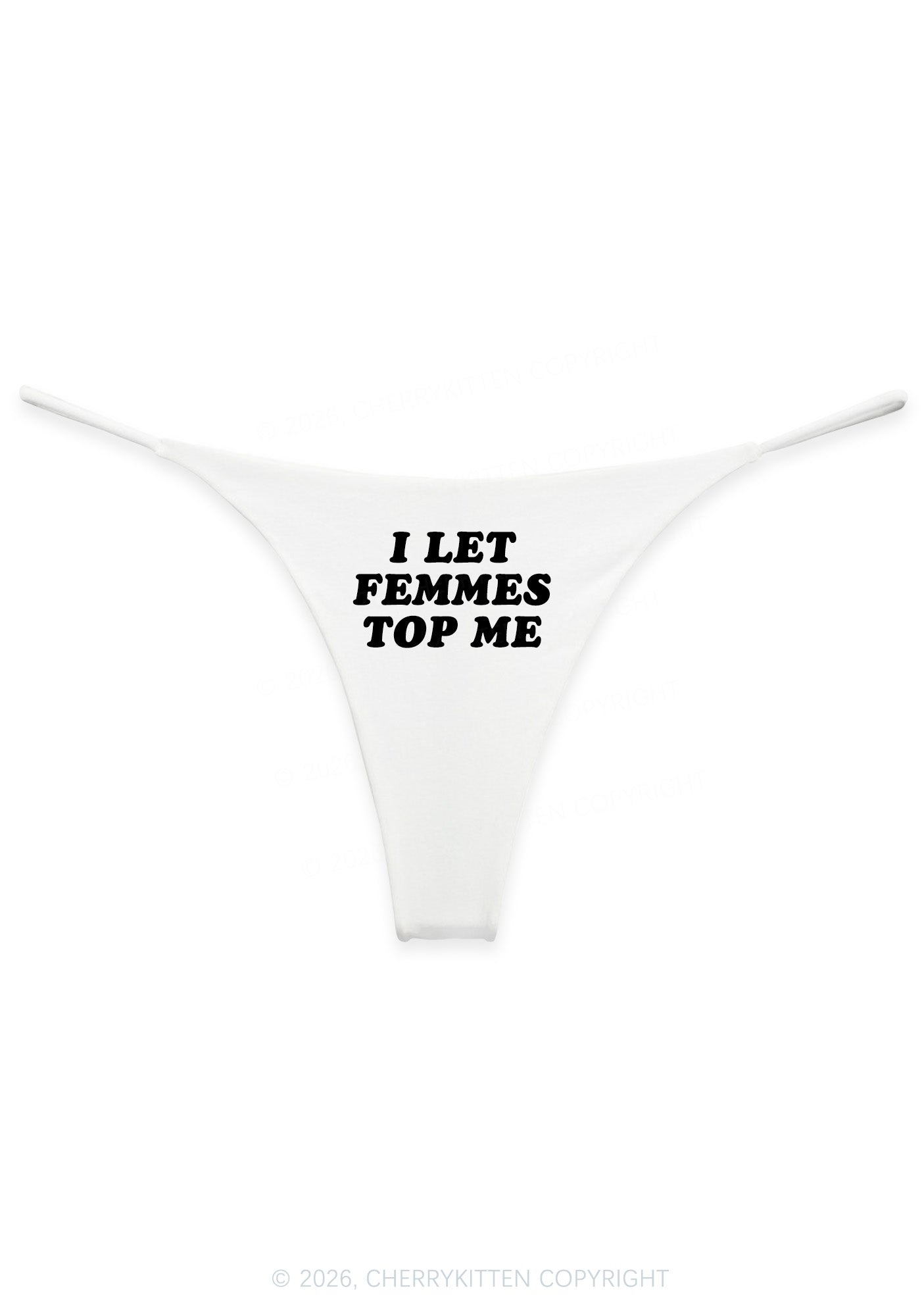 I Let Femmes Top Me Pride Y2K Bikini String Thong Cherrykitten