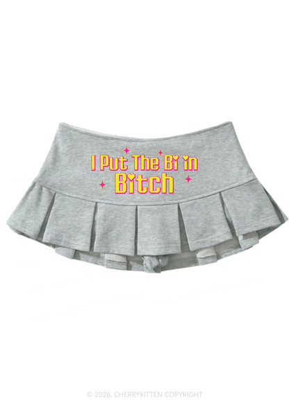 Put The Bi In Bxxch Pride Y2K Mini Pleated Skirts Cherrykitten