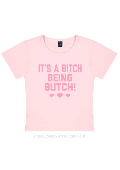 Bxxch Being Butch Y2K Baby Tee Cherrykitten