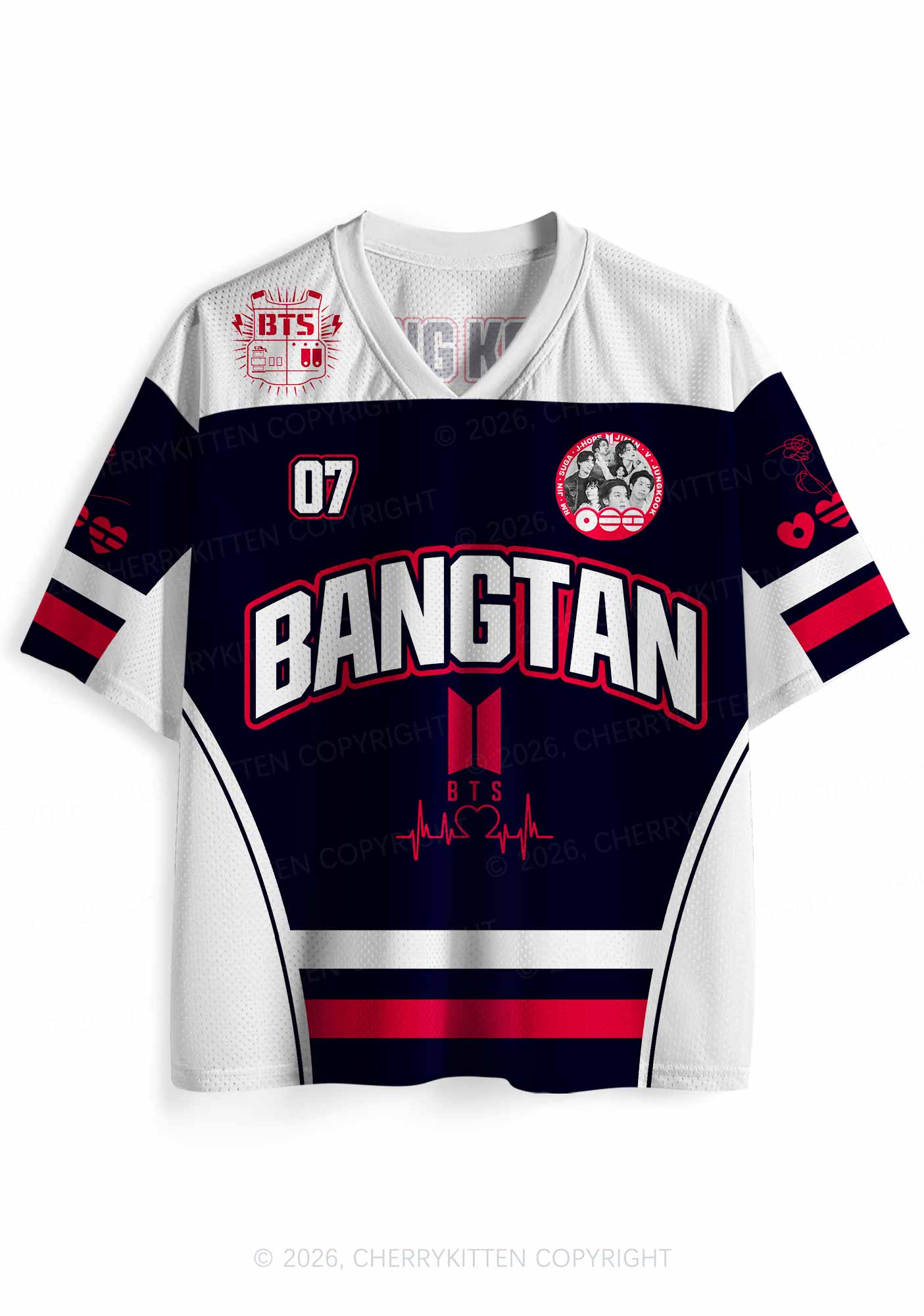 Black Korean Boys Y2K Sport Jersey Shirts Cherrykitten