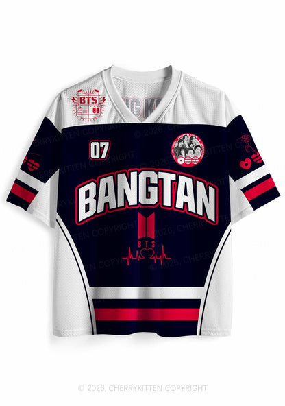 Black Korean Boys Y2K Sport Jersey Shirts Cherrykitten