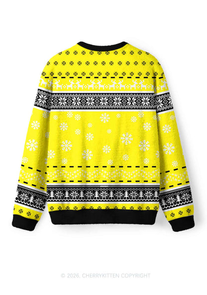 Made Your Dad Bottom Pride Y2K Christmas Knit Sweatshirt Cherrykitten