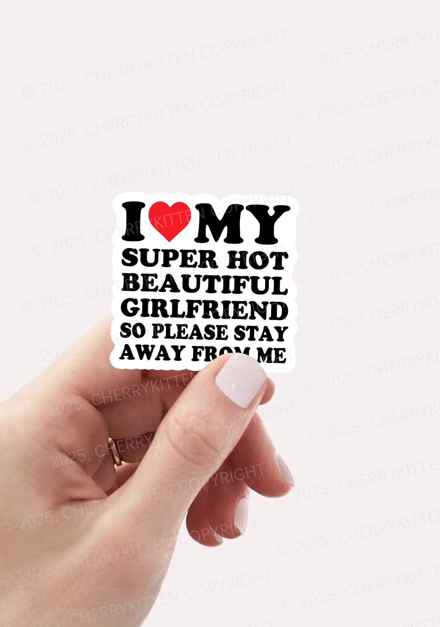 My Super Hot Valentine's Day 1pc Y2K Sticker Cherrykitten