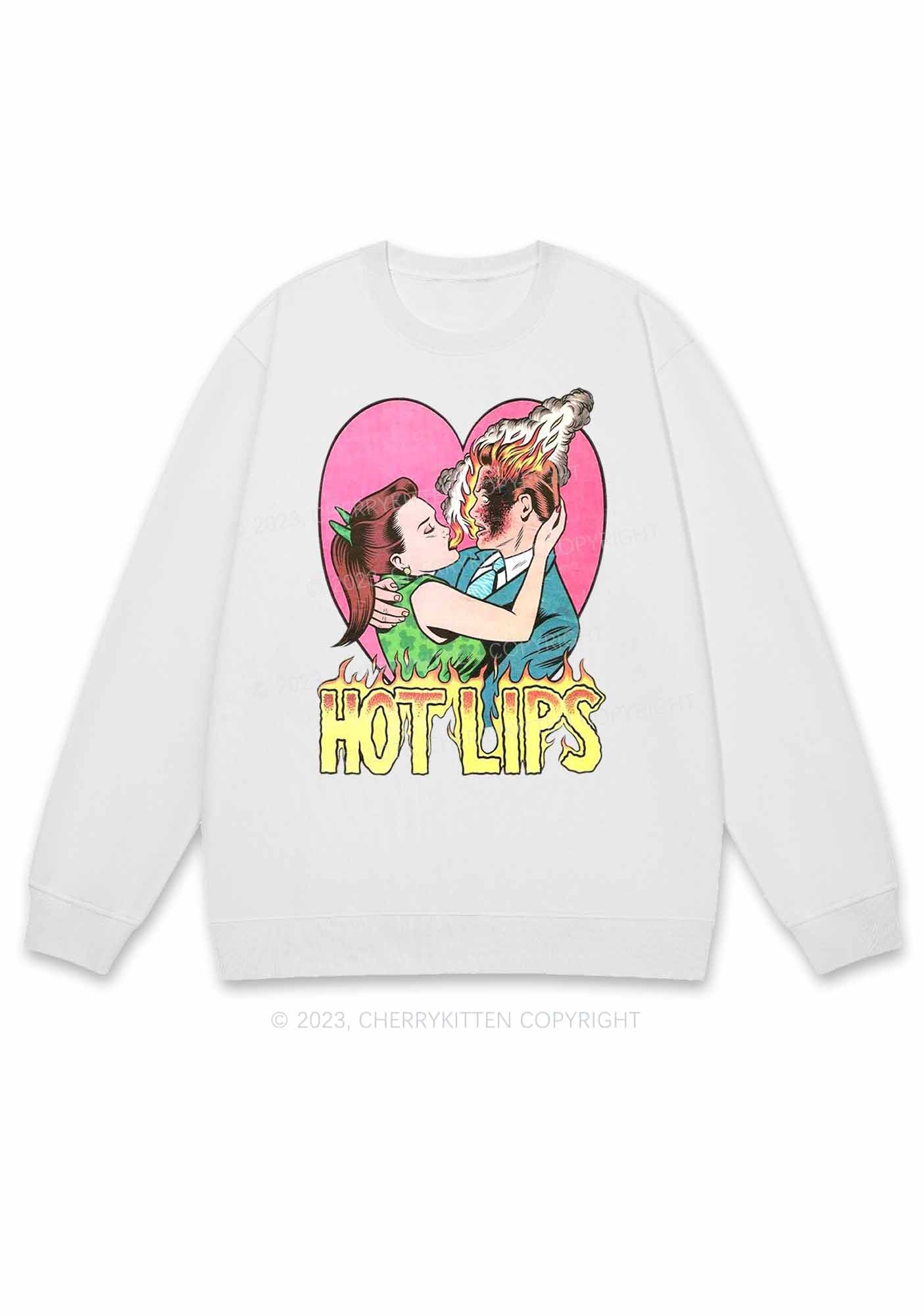 Hot Lips Y2K Sweatshirt Cherrykitten