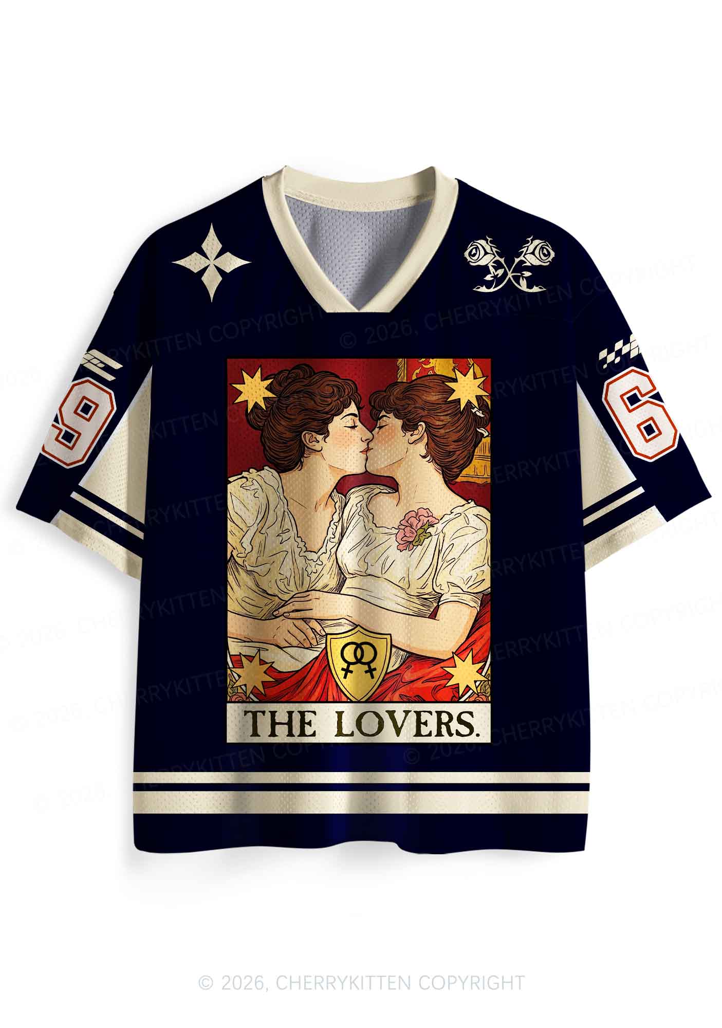 Redhead Women Kissing Pride Y2K Sport Jersey Shirts Cherrykitten