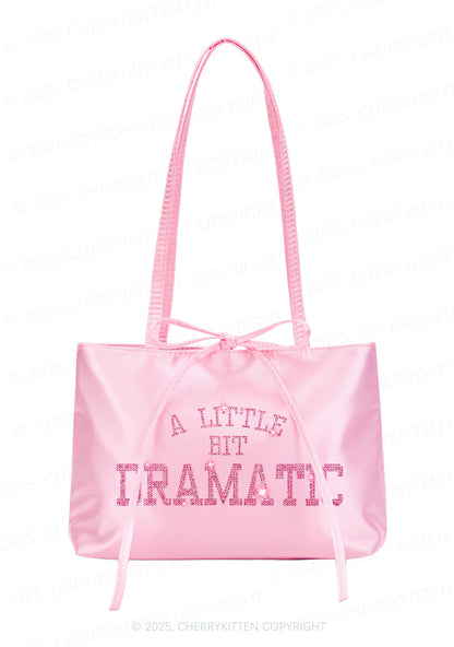 Rhinestone A Little Bit Dramatic Y2K Satin Bags Cherrykitten