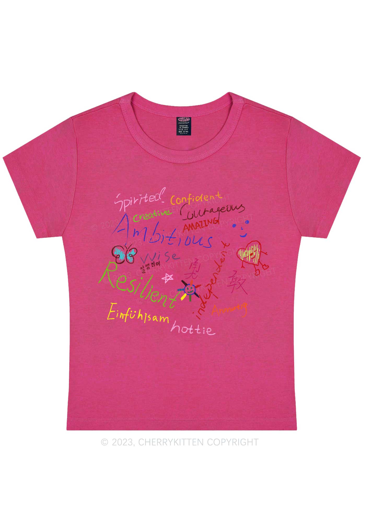 Women Personality Y2K Baby Tee Cherrykitten