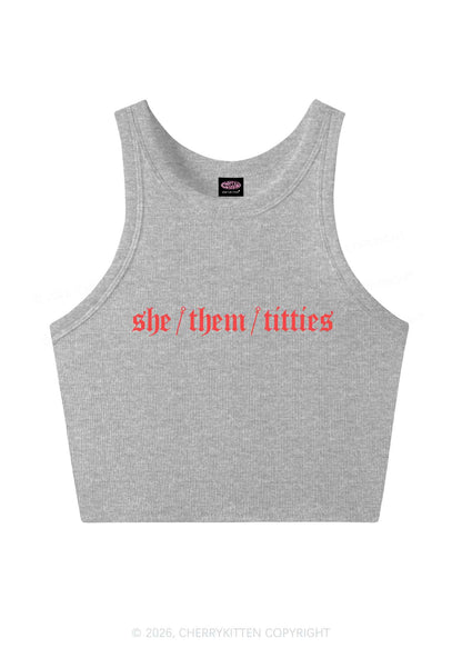 She Them Txtties Pride Y2K Crop Tank Top Cherrykitten