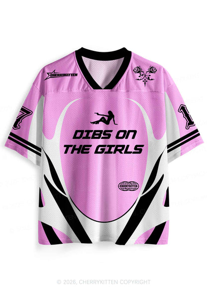 Dibs On The Girls Pride Y2K Sport Jersey Shirts Cherrykitten