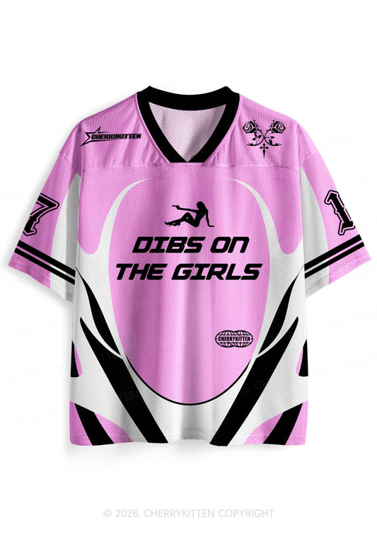 Dibs On The Girls Pride Y2K Sport Jersey Shirts Cherrykitten