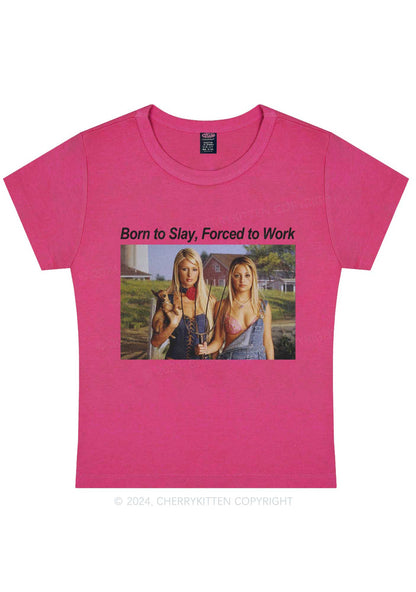 Born To Slay Y2K Baby Tee Cherrykitten