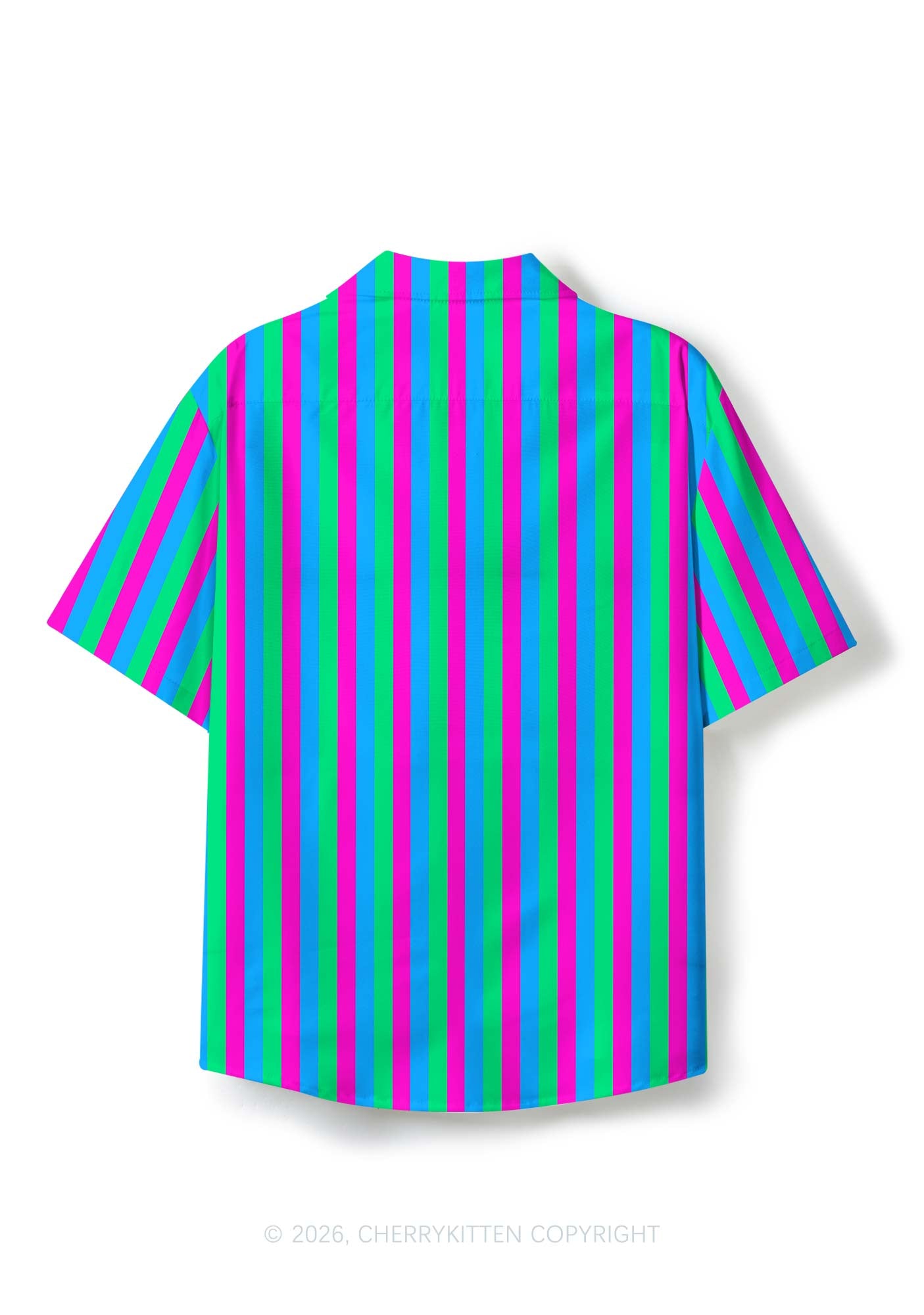 Polysexuality Flag Pride Y2K Print Shirt Cherrykitten