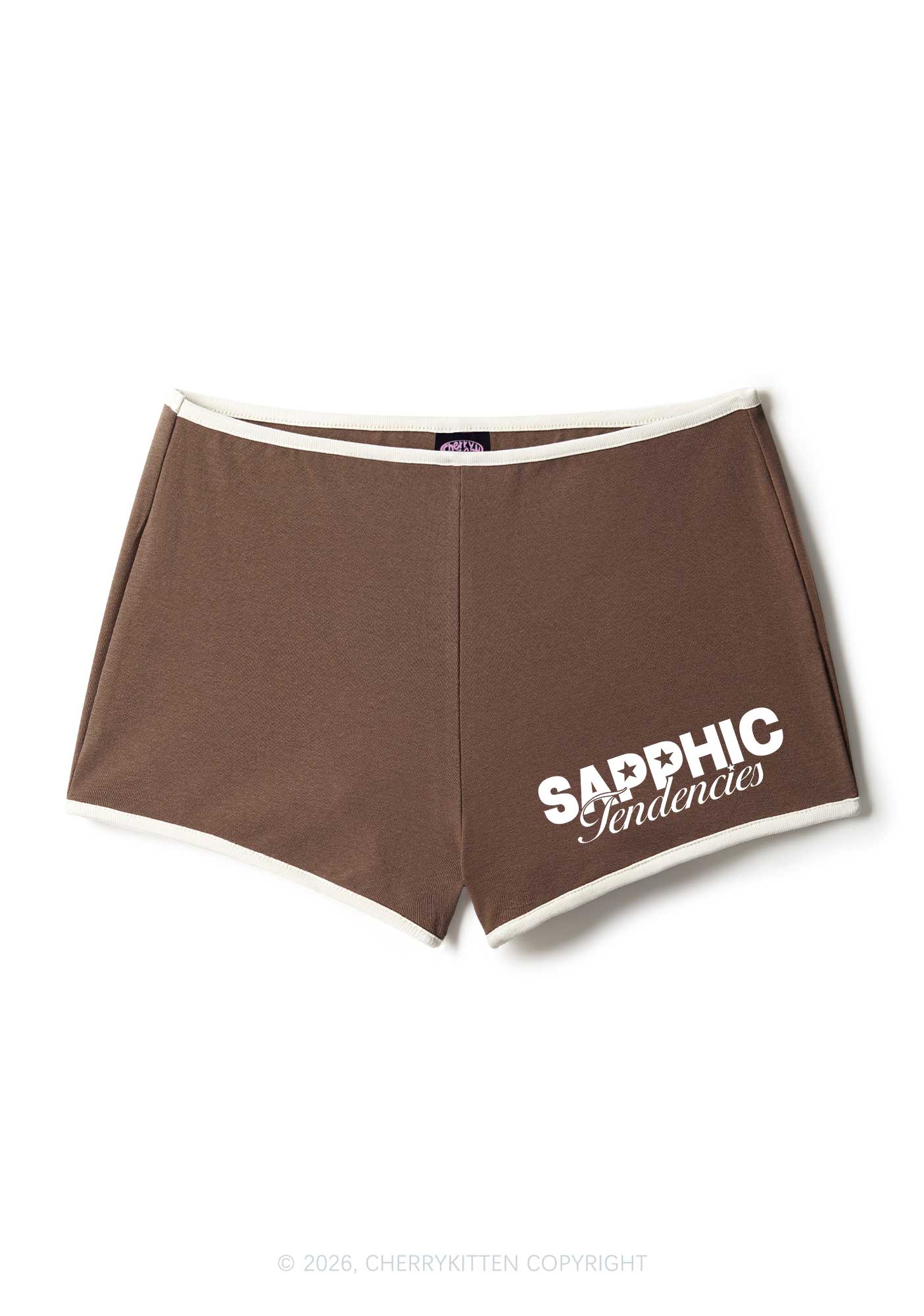 Sapphic Tendencies Pride Y2K Booty Shorts Cherrykitten
