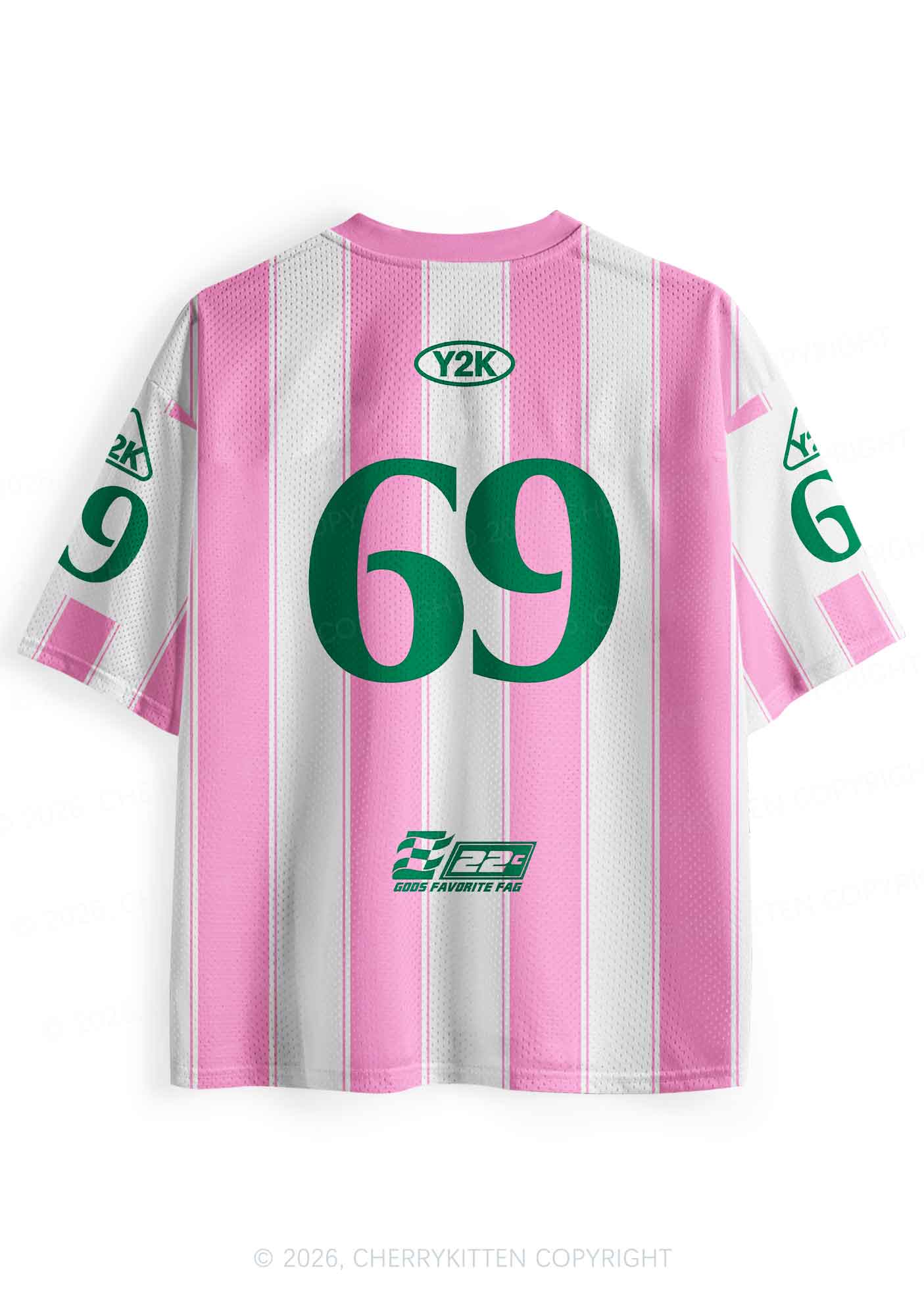 Deep Green Gods Favorite Fag Pride Y2K Sport Jersey Shirts Cherrykitten