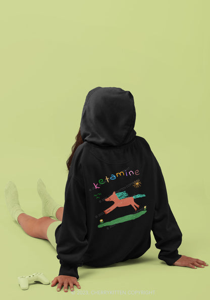 Orange Pony Y2K Hoodie Cherrykitten