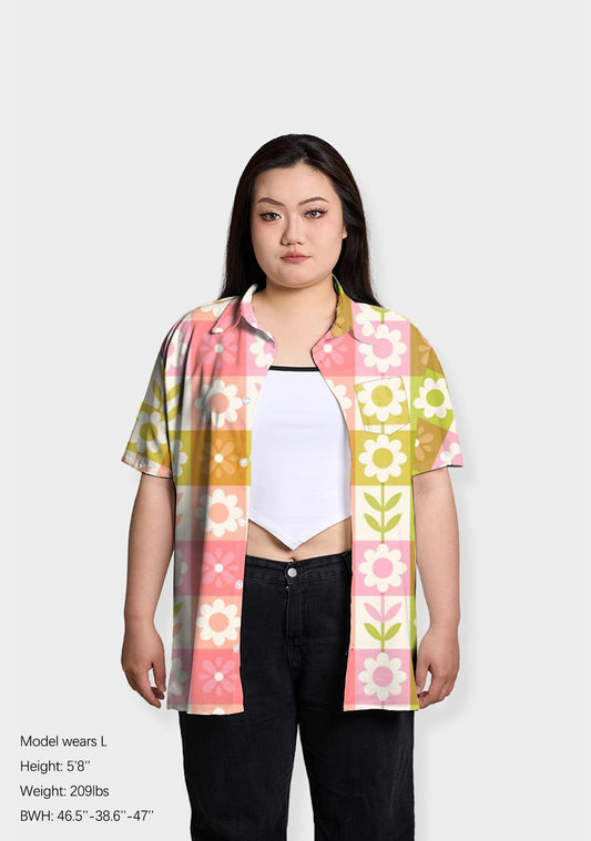 Daisy Gingham Print Shirts