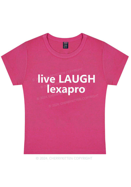 Live Laugh Lexapro Y2K Baby Tee Cherrykitten